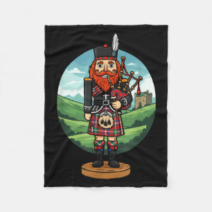 Cool Scottish Nutcracker Bagpes  Fleece Blanket