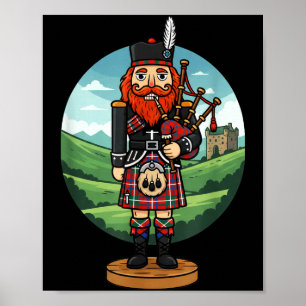 Cool Scottish Nutcracker Bagpes Poster