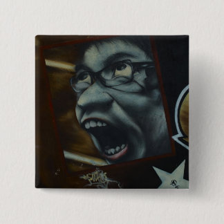 Cool Scream Graffiti Face 2 Inch Square Button