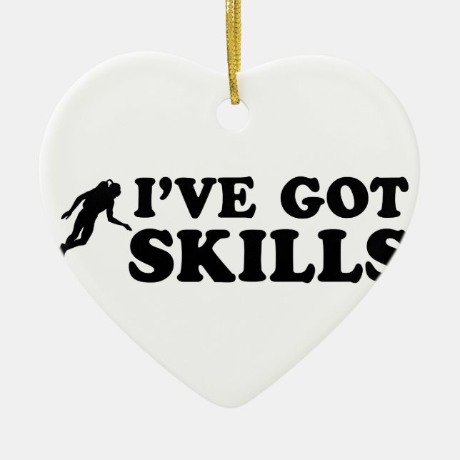 cool scuba dive designs ceramic ornament (Front)