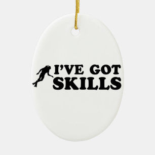 cool scuba dive designs ceramic ornament