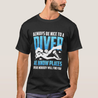 Cool Scuba Diving For Men Women Open Water Ocean D T-Shirt