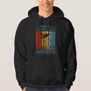Cool Scuba Diving  In Super Vintage Style Hoodie