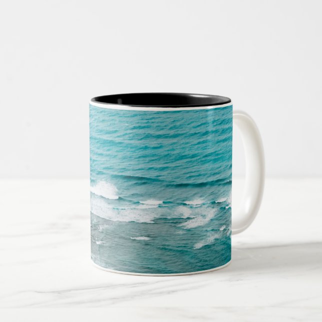 Cool Sea Animals Two-Tone Coffee Mug (Front Right)