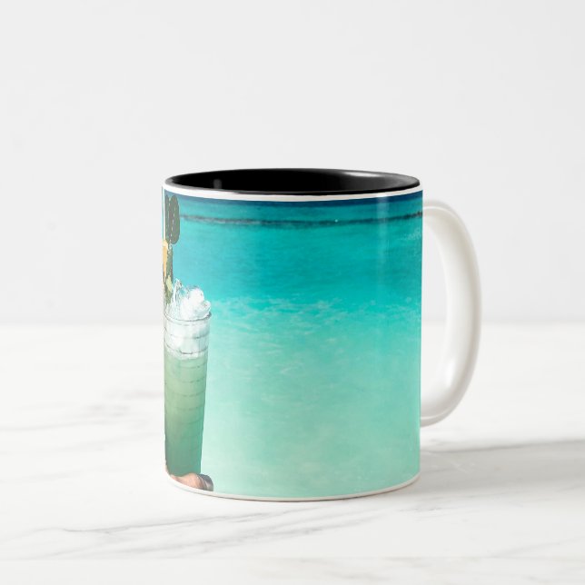 Cool Sea Creatures Two-Tone Coffee Mug (Front Right)