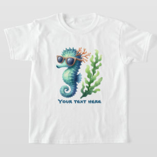 Cool sea horse customizable kids unisex T-Shirt