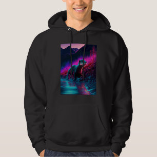Cool Sea Otter Synthwave Wandering Otter 1 Hoodie