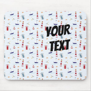 Cool Sea Symbols Mouse Pad