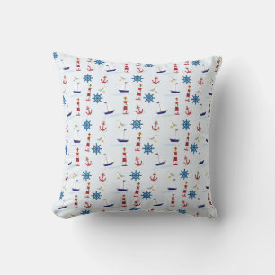 Cool Sea Symbols Throw Pillow