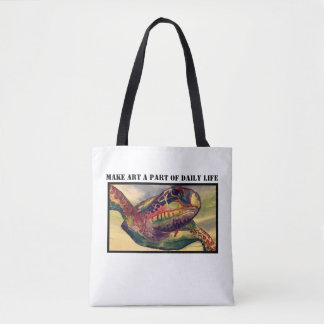 Cool sea turtle tote bag