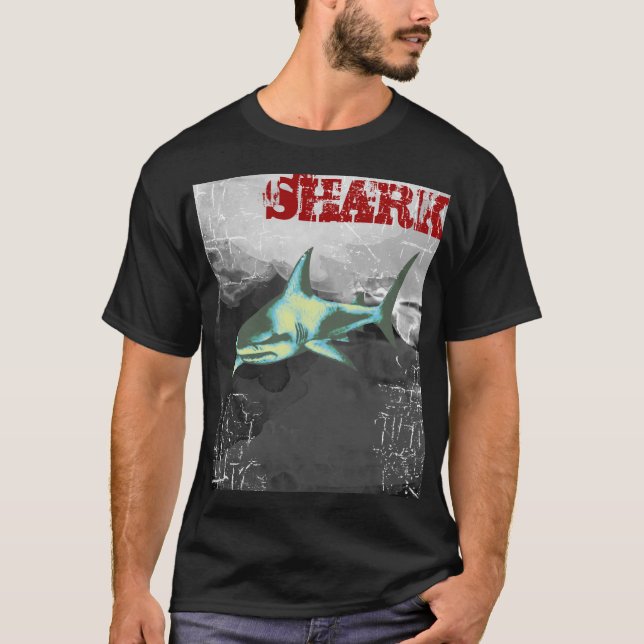 Cool Sea Wild Dangerous Shark Fish T-Shirt (Front)