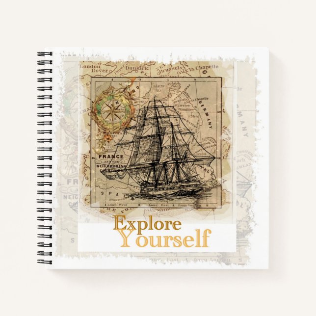 Cool Self Improvement Quote Modern Elegant Plain Notebook (Front)