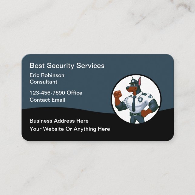 Cool Services de sécurité Conception de Cartes de  (Devant)