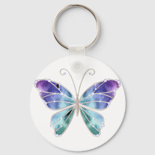 Cool Shades Rainbow Wings Butterfly Keychain