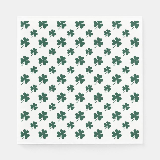 Cool shamrock tiled pattern clover  napkin (Front)