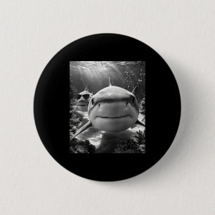 Cool Shark Animal Selfie  2 Inch Round Button