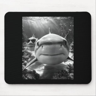 Cool Shark Animal Selfie Mouse Pad