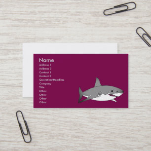 Cool Shark Cartoon Illustration Business Card