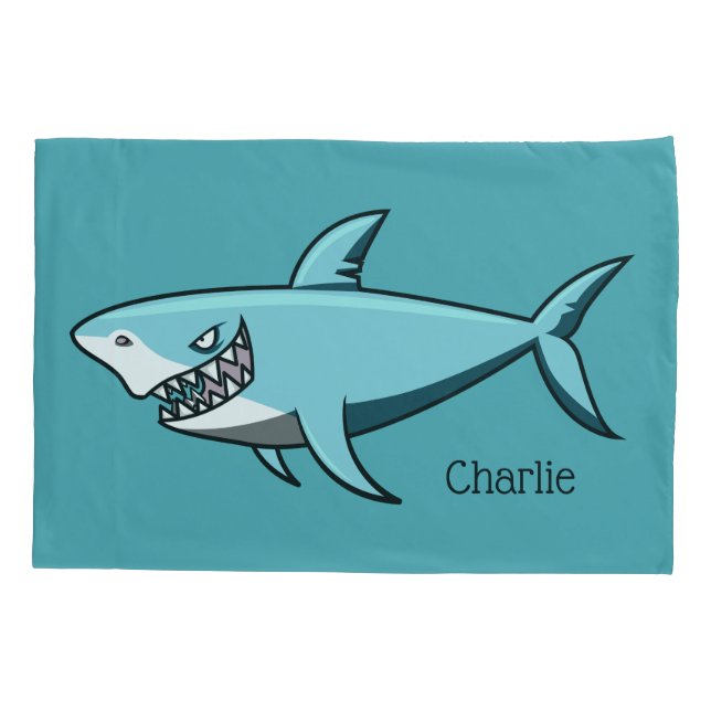 Cool Shark custom name pillowcases (Back)