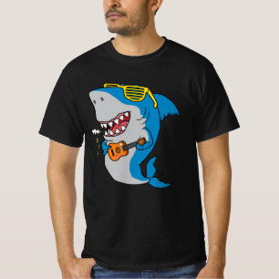 Cool shark playing guitar T-Shirt