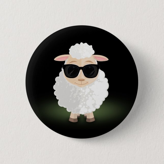 Cool Sheep 2 Inch Round Button (Front)
