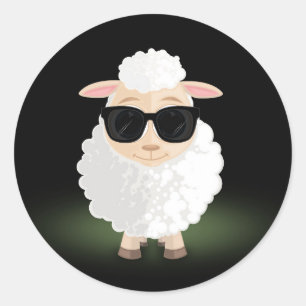 Cool Sheep Classic Round Sticker