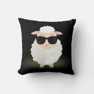 Cool Sheep  Throw Pillow
