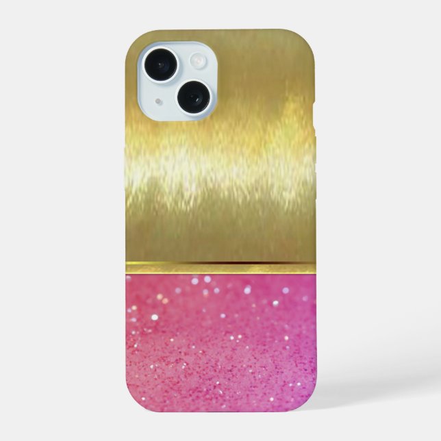 Cool Shell Pink Gold Design Case (Back)