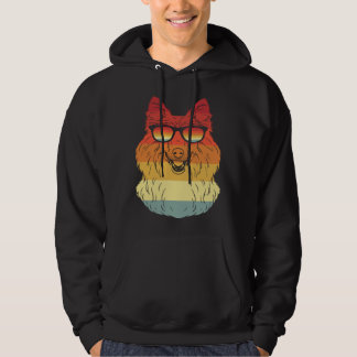 Cool Shetland Sheepdog Owner Animal  Dogs Retro Vi Hoodie