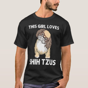 Cool Shih Tzu Art For Girls Kids Puppy Pet Dog Bro T-Shirt