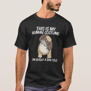 Cool Shih Tzu Art For Men Women Puppy Pet Dog Brow T-Shirt