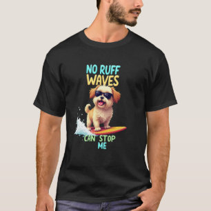 Cool Shih Tzu Surfing Dog T-Shirt