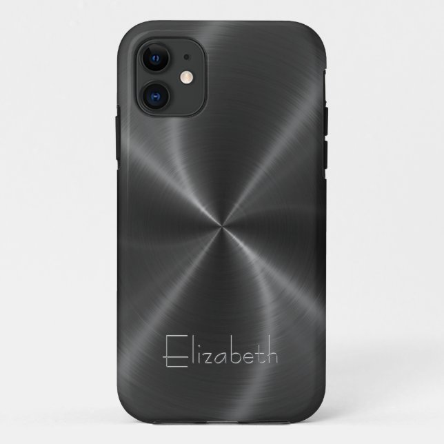 Cool Shiny Radial Steel Metal Case-Mate iPhone Case (Back)