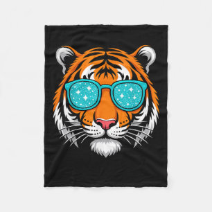 Cool Shirts For Boys Kids, Funny Tiger Sungles Fleece Blanket