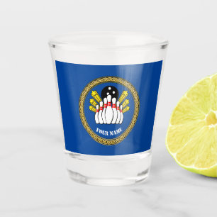 COOL! Shot glass-Bowling- Custom Bowler - Add Name Glass