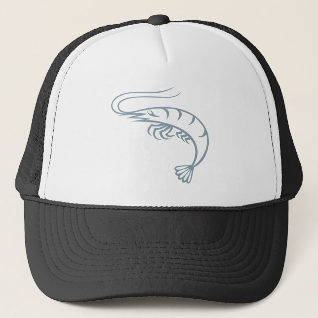Cool Shrimp Icon Logo Shirt Prawn Trucker Hat (Front)