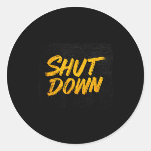 Cool Shut Down Logo  Classic Round Sticker