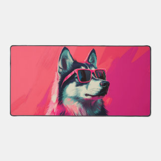 Cool Siberian Husky dog with sunglasses