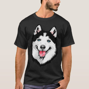 Cool Siberian Husky Face Premium T-Shirt