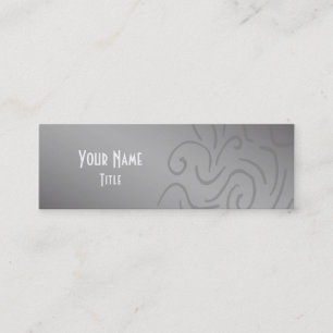 Cool Silver Abstract Pattern Mini Business Card