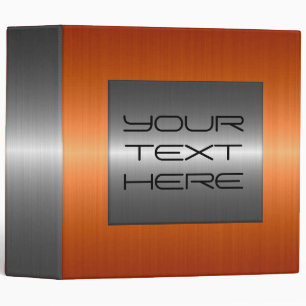 Cool Silver and Orange Stainless Steel Metal Binder