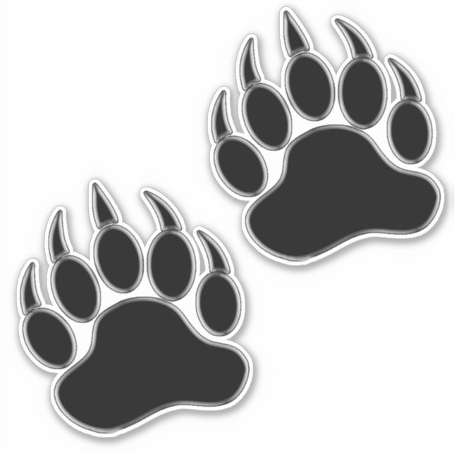 Cool Silver Black Bear Paw (Front)