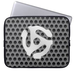 COOL Silver Chrome Like 45 spacer DJ Print Laptop Sleeve