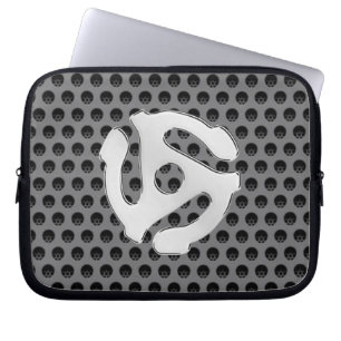COOL Silver Chrome Like 45 spacer DJ Print Laptop Sleeve