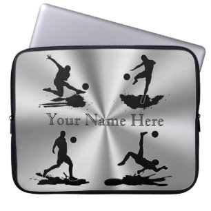 Cool Silver Colour Personalized Soccer Cases 15 in