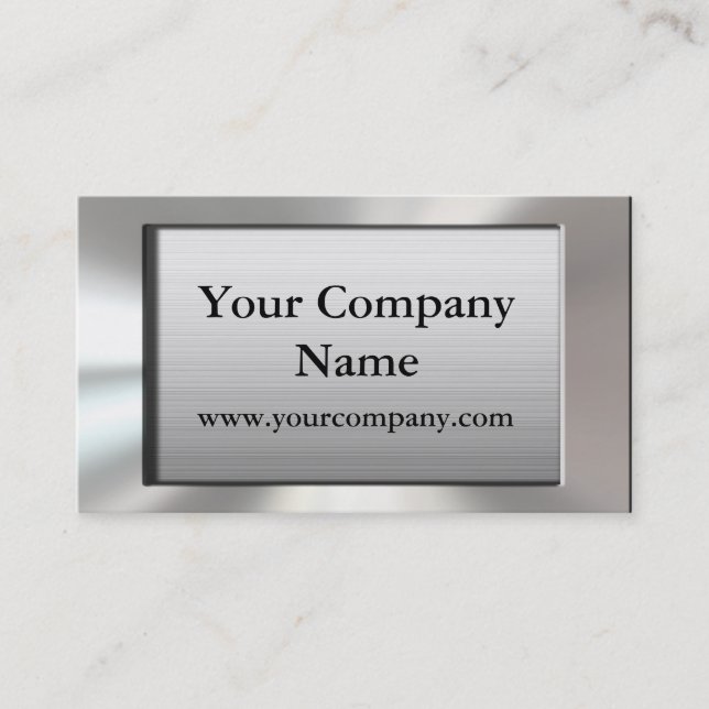 Cool Silver Frame Business Cards (Front)