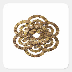 Cool Silver GOLDEN COINS IN Sticker Print