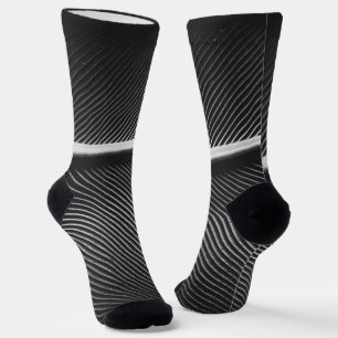 Cool silver grey elegant texture geometric lines socks