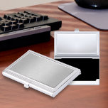 Cool Silver Metallic Background Business Card Holder<br><div class="desc">Cool business card case for men with simulated brushed aluminum background digitally printed on the cover to look like the real thing in a masculine style with blank space you can add make your own by adding your name, company name and phone number. Designed for any business professional that wants...</div>