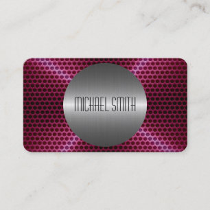 Cool Silver Stainless Steel Metal Hole Business Card